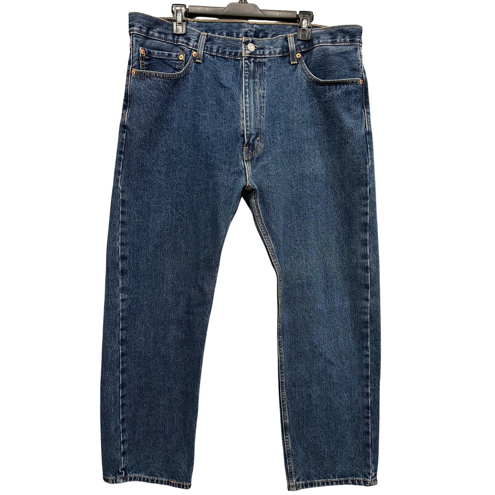 Levis 505 Regular Fit Mens Blue Denim Straight Leg Jeans 40x30 Medium Wash